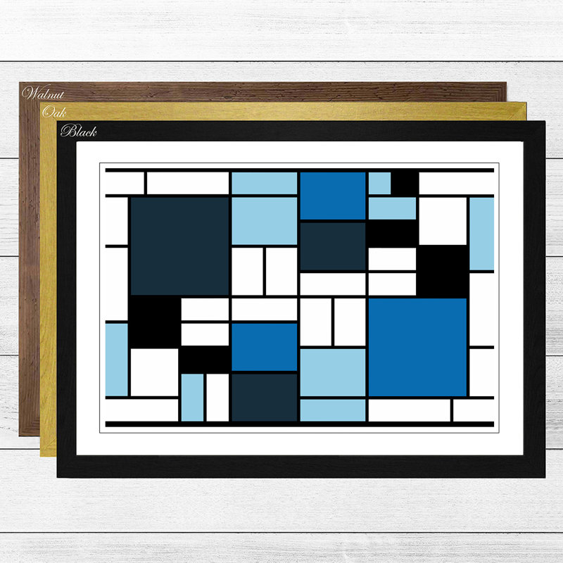 Piet Mondrian - Single Picture Frame Print, Black