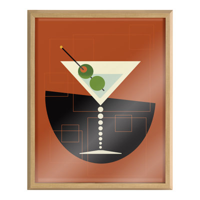 Martini by Amber Leaders Framed Glass Wall Art