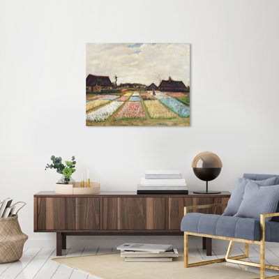Classique et figuratif par Vincent Van Gogh - parterres de fleurs en hollande impressionnisme par Oliver Gal, art mural