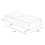 Table basse rectangulaire en bois manufacturé noir et argent-1069607616
