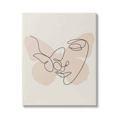 «Butterfly Girl Face», impression sur toile