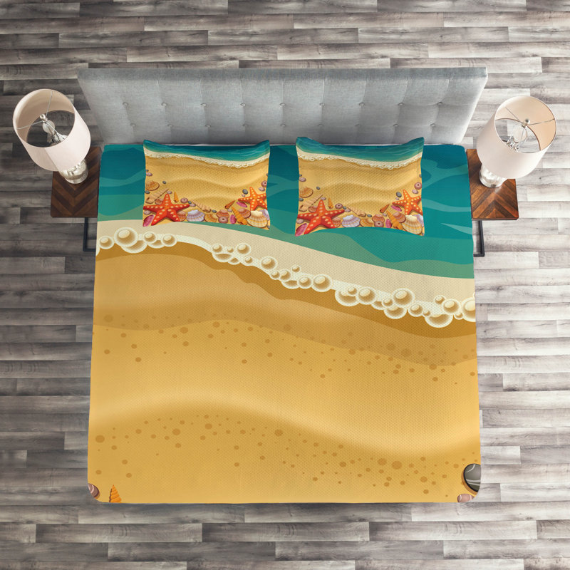 Seashells Coastal Coverlet