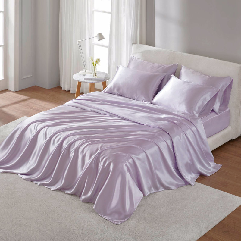 Ensemble de draps 6 pièces grand luxe lilas