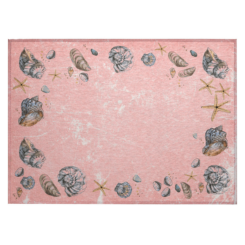 Washable Geometric Indoor / Outdoor Rug, Rectangle 1'8" x 2'6"