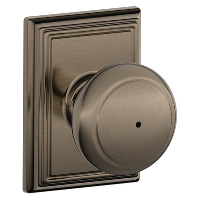 Andover Knob with Addison Trim Bed and Bath Lock
