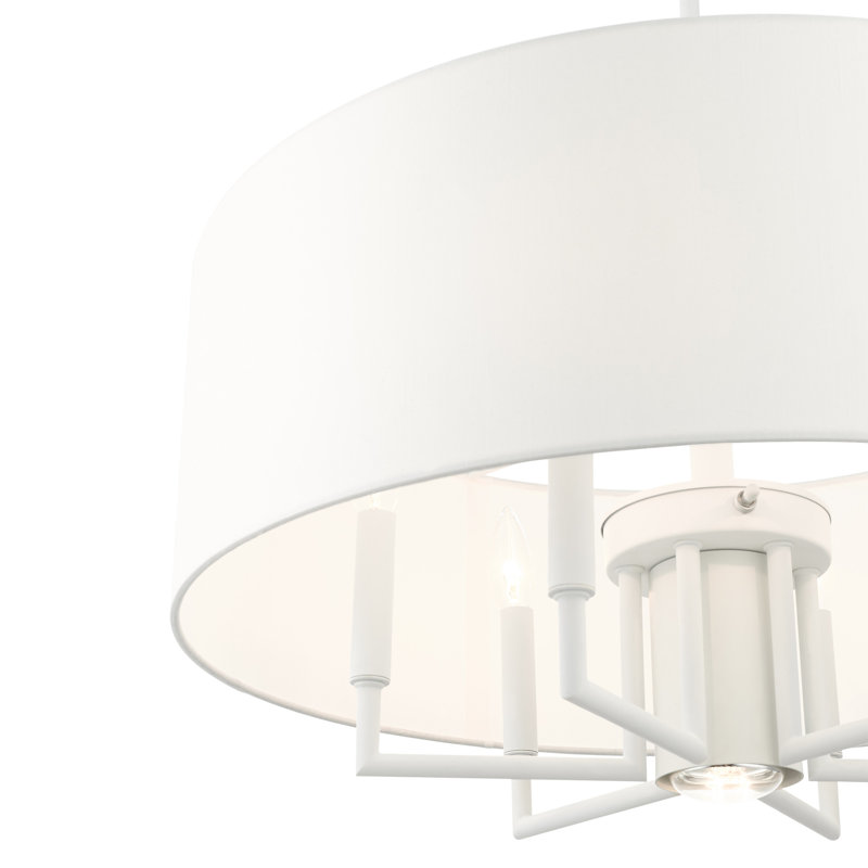 Lustre tambour 7 lumières Moonlighter, Blanc