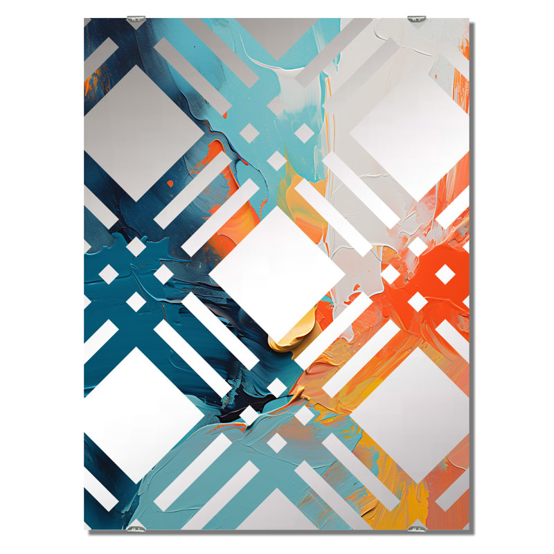 Hodgdon - grand miroir mural à peinture abstraite, 40 po x 30 po