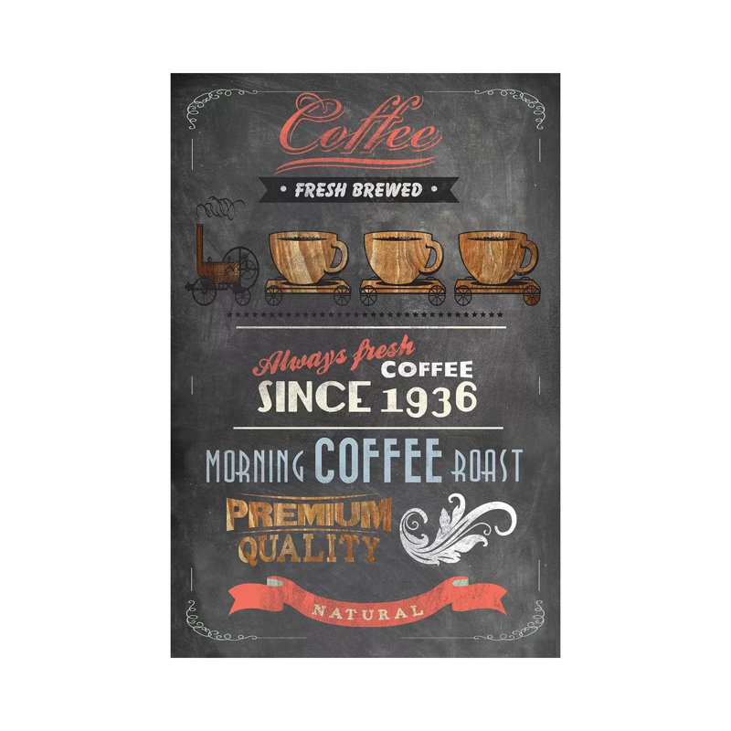 Coffee Menu II by Drako Fontaine - Wrapped Canvas Print, 66.04 cm H x 45.72 cm W
