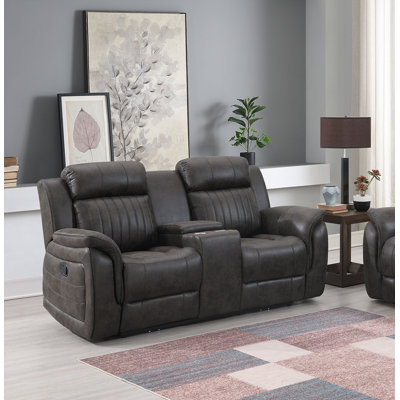 Analis 74.4'' Pillow Top Arm Reclining Loveseat