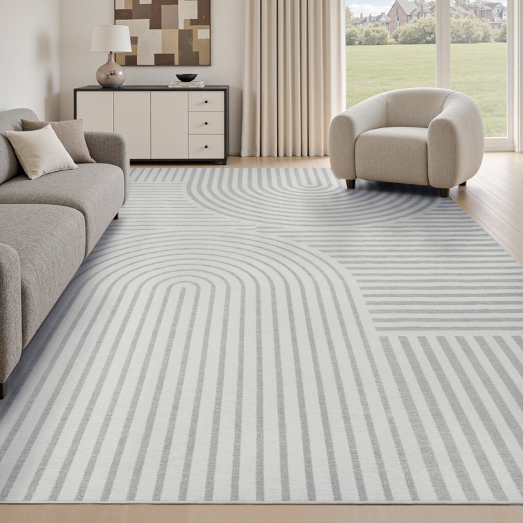 Tapis gris lavable Modern High-Low