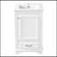 Meuble-lavabo de salle de bain avec lavabo en céramique, porte à fermeture et tablette réglable-160835122
