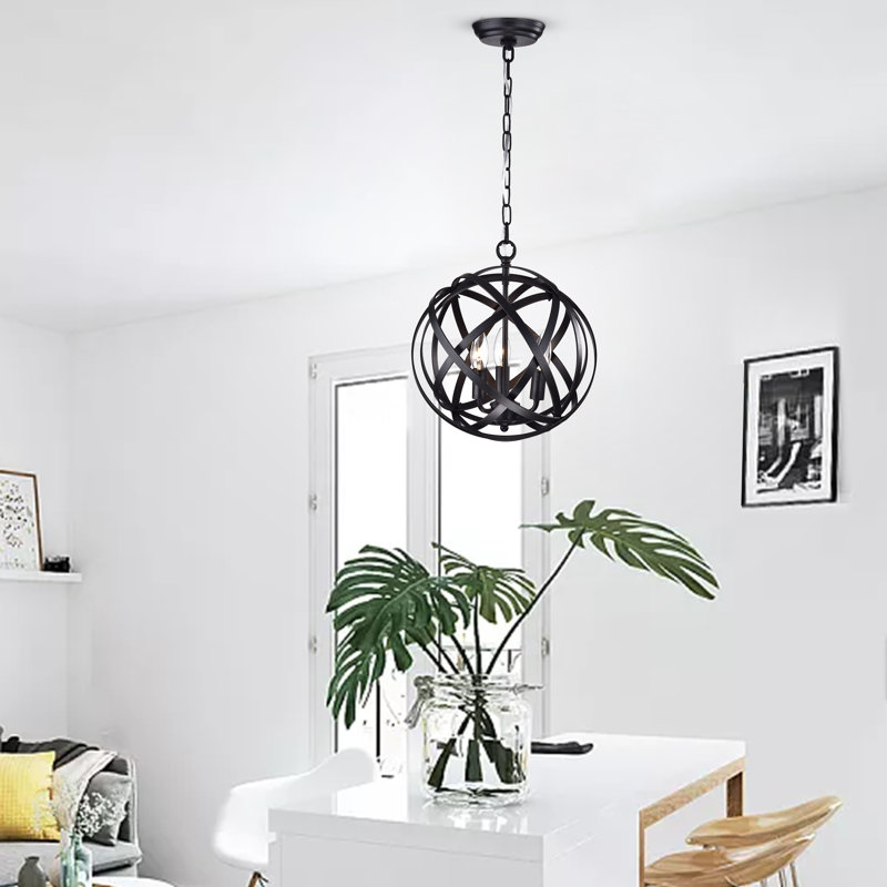 Abbi-Louise 3 - Light Black/Brown Single Pendant