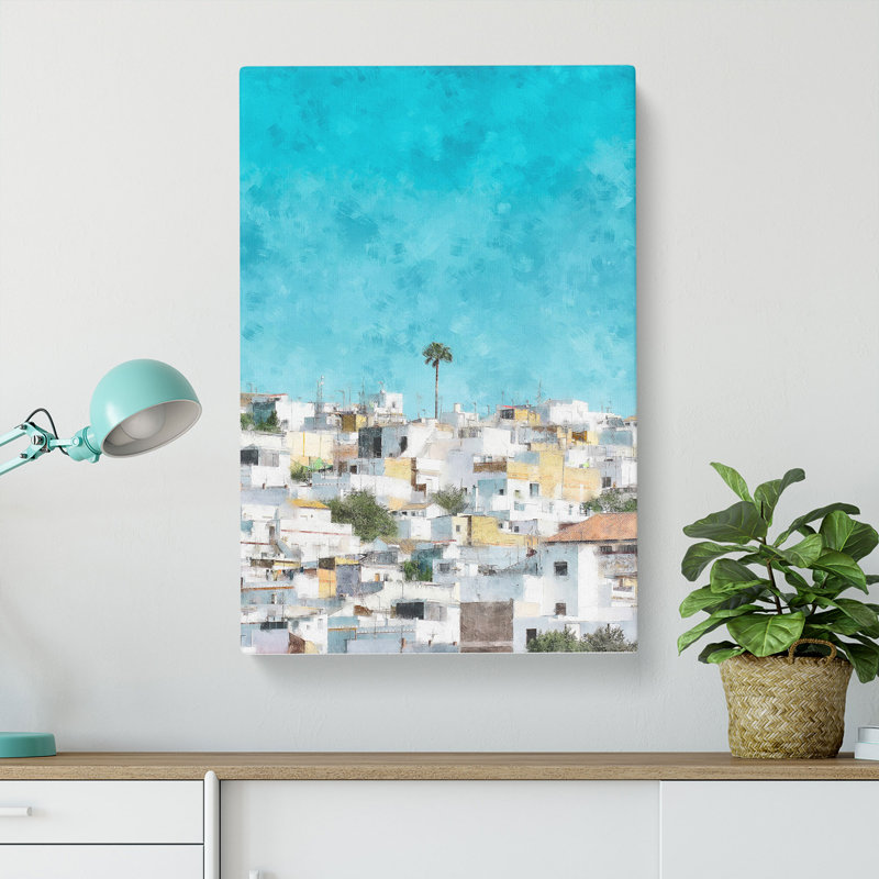 Rooftops In Montecorto Spain - Wrapped Canvas Painting, 50cm H x 35cm W x 3cm D