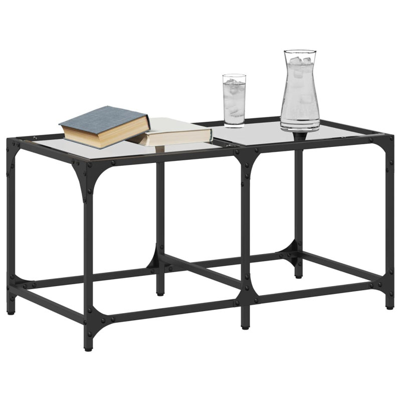 Alaitz Coffee Table, Transparent, 40cm H x 78.5cm L x 40cm W