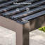 10 pi. X 13 pi Pergola à persiennes en aluminium avec toit réglable brun foncé-125764334