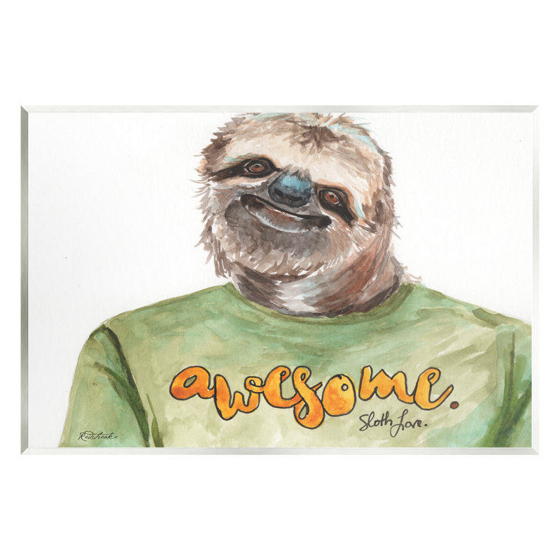 «Sloth with Awesome Chemise» par Jennifer Redstreake, H 10 po x l 15 po