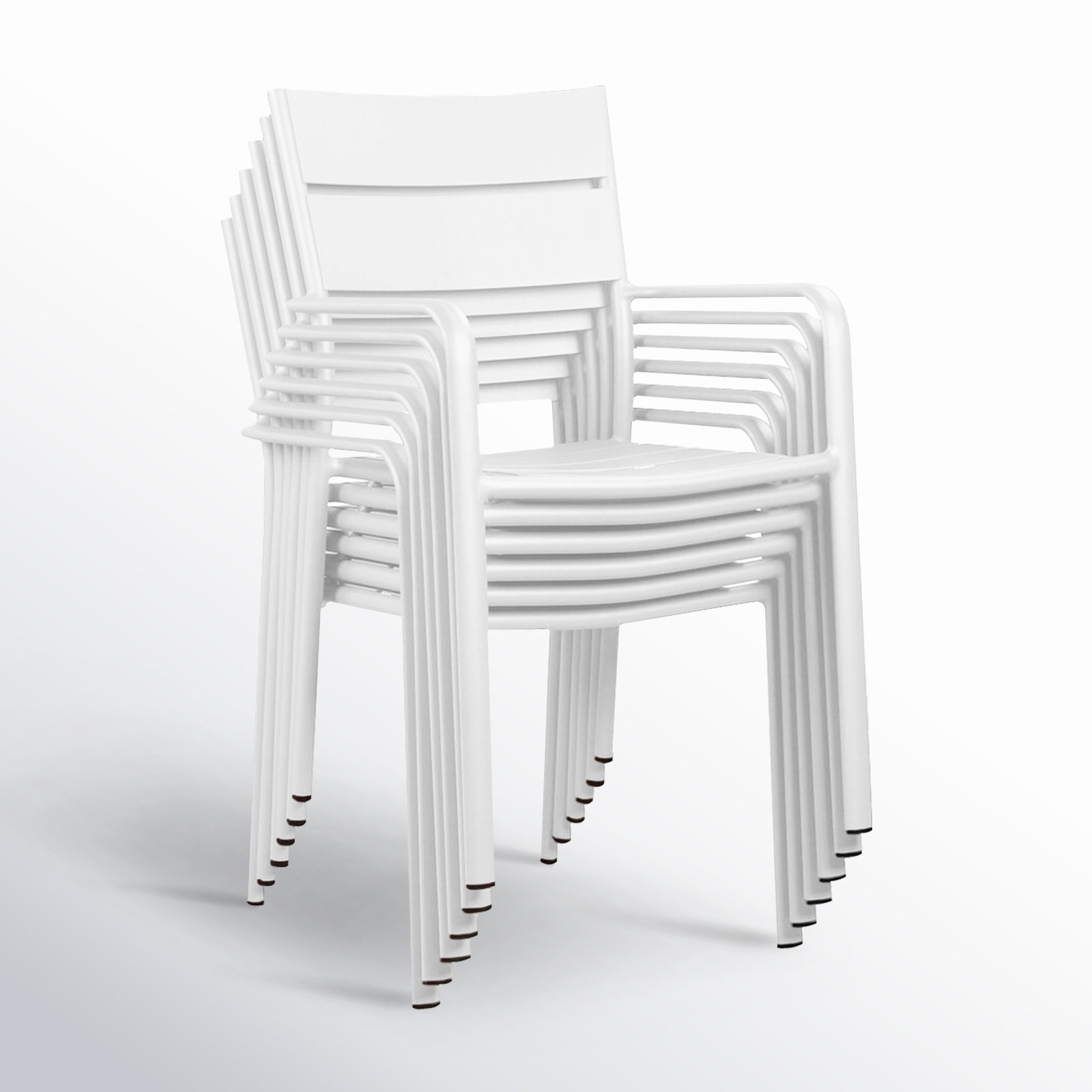 Ottie 71" Patio Dining Set, White