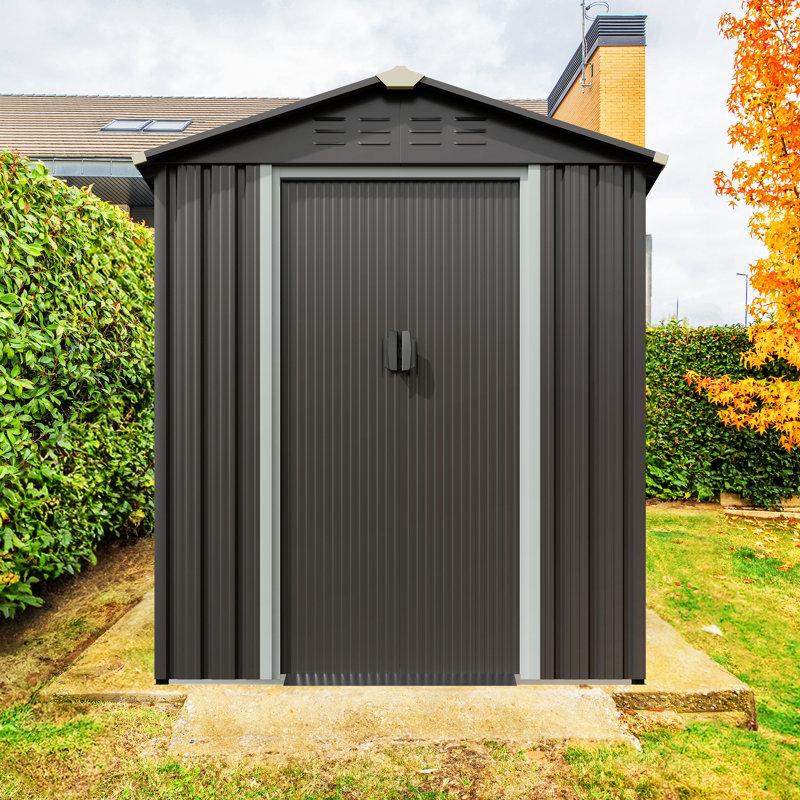 Remise de rangement en acier avec fenêtre, H 71,3 po x l 59,1 po x P 29,5 po
