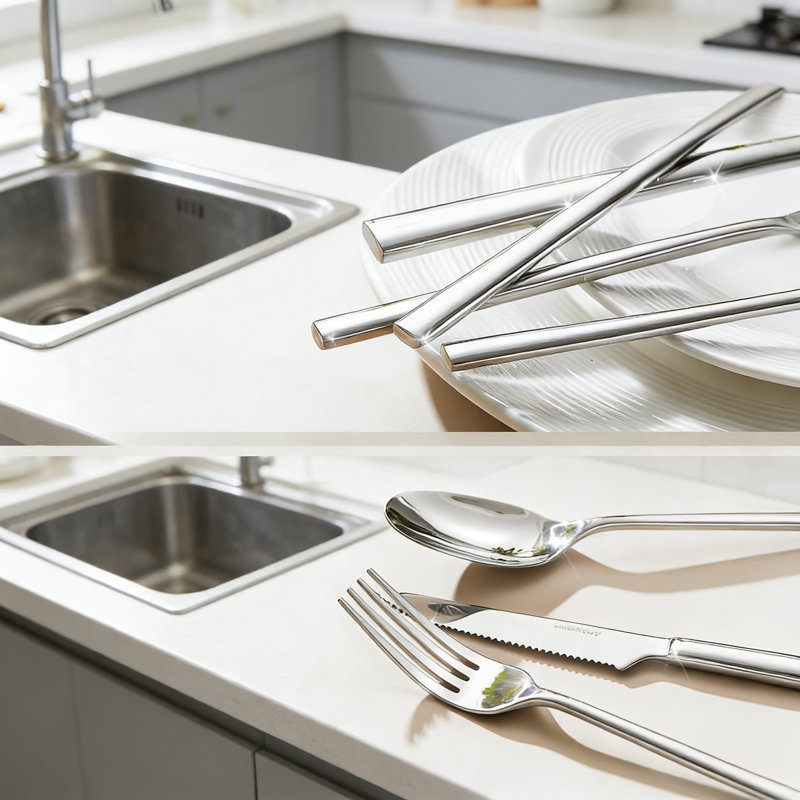 Ensemble de couverts 36 pièces en acier inoxydable avec couteaux à steak 36 pièces, service pour 6 - Ensemble de couverts forgés de qualité supérieure avec poli à miroir, va au lave-vaisselle