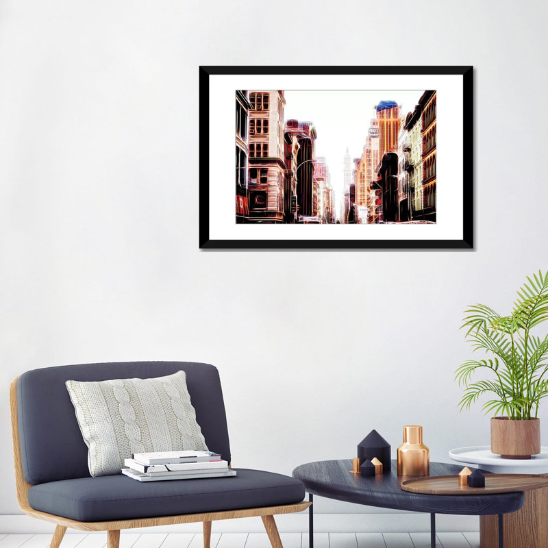 « sequence of immeubles », reproduction d’impression sur toile, H 24 po x l 32 po x P 1 po, Papier d'art encadré noir, Blanc