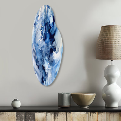 Cordian - Fractals Curved Metal Wall Art, Modern Asymmetrical Metal Art Print