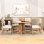 Ensemble de salle à manger de ferme 5 pièces avec table extensible et 4 chaises rembourrées pour la salle à manger-787592529-787592530