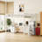 Full Size Metal Loft Bed with Desk & USB,LED lights -1742480360-1742480366