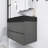 36'' Wall-Mounted Single Bathroom Vanity With Integrated Black Resin Sink-230524637