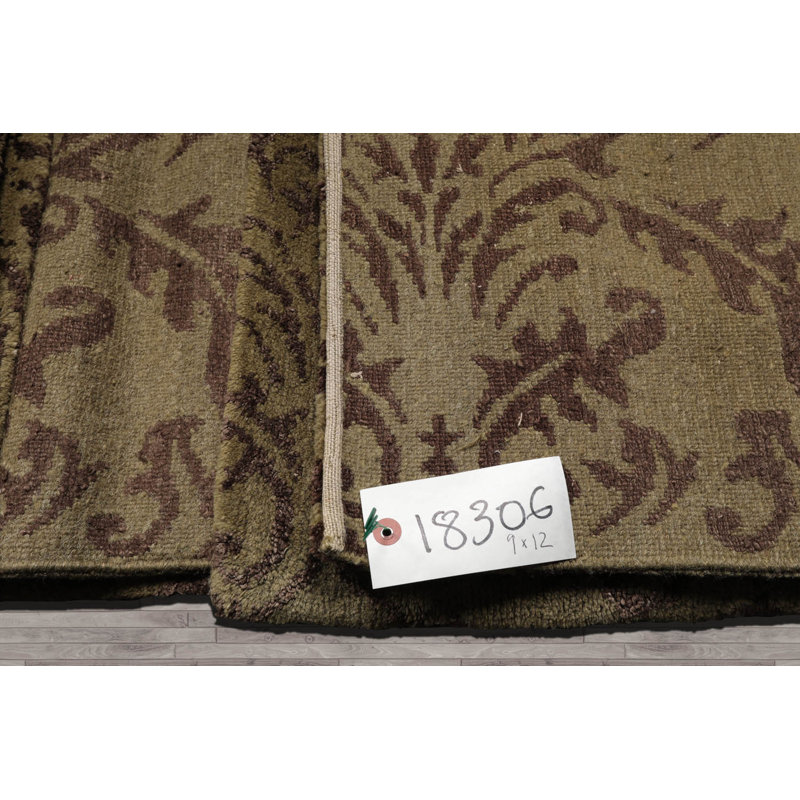 Tapis rectangulaire unique en laine 9 pi x 12 pi Mark Phillips