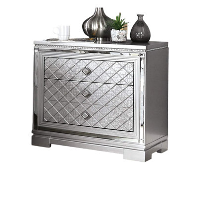 Elegant Bedroom Nightstand With Port And Hidden Jewelry Shelf Envelope Felt-Lined Drawer