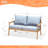 Tempo Eucalyptus 6 - Person Patio Conversation Set with Cushions
