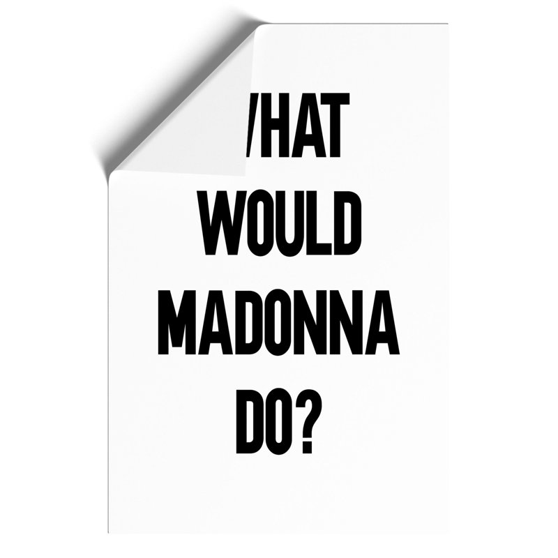 Madonna - Unframed Typography, 42cm H x 30cm W x 0.1cm D
