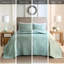Couvre-lit réversible 3 pièces en très grand / très grand lit, magnifique drapé, lavable en machine, 2 taies décoratives incluses, matelassé chic, lavable, assorti-131376136