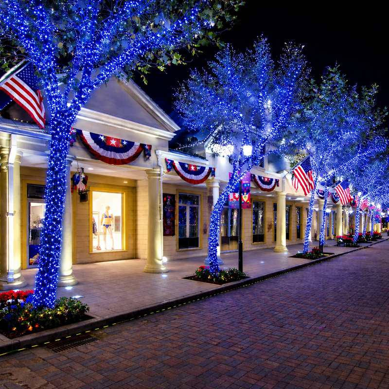 72 ft Solar Powered 200 LED String Light with 8 Modes Holiday Decorations Outdoor Waterproof Light for 4th of July Decorations