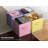 8 Pack 13" Large Foldable Storage Cubes with Handles in Light Pastel