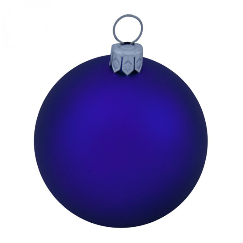 Bauble, 4cm H x 4cm W x 4cm D, Purple Satin