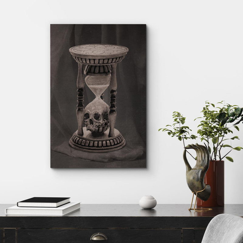 Squelette sous le tabouret, Toile tendue, H 18 po x l 12 po