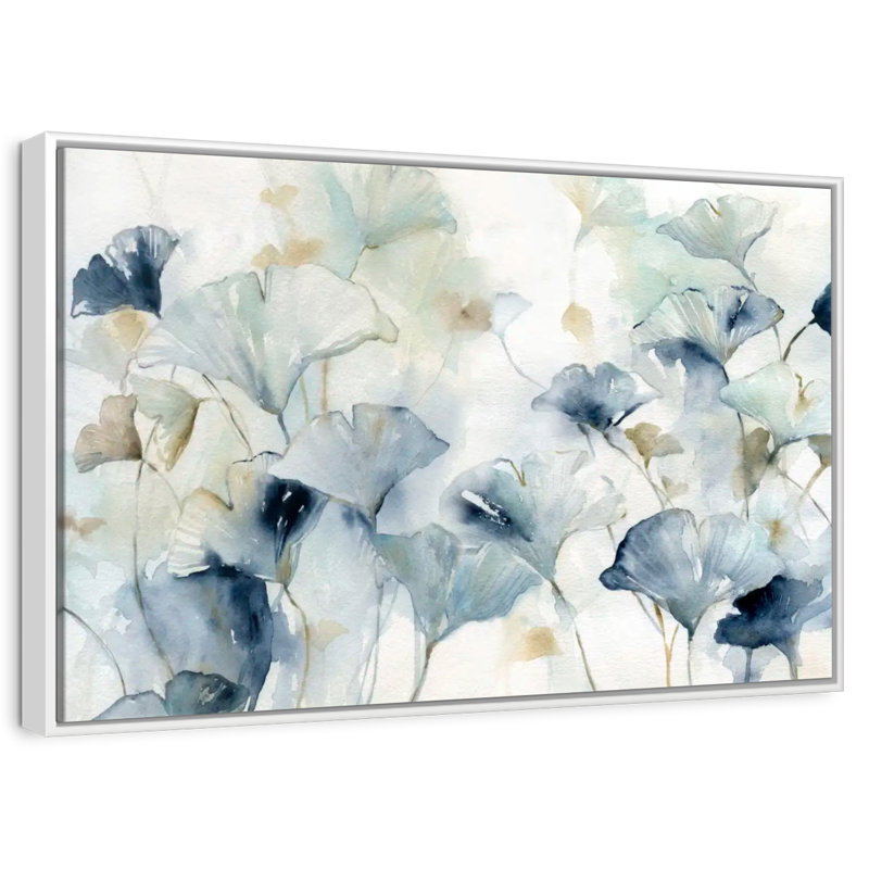Ginkgo Glorieux, Cadre flottant blanc, 46 po x 31 po