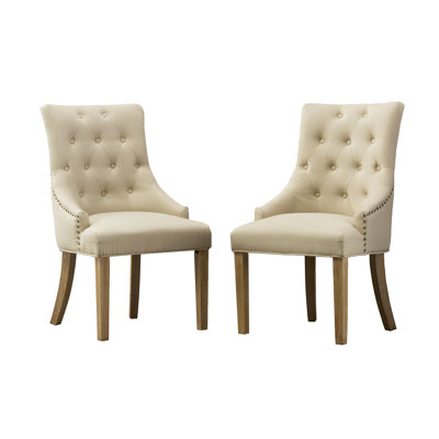 Luxurious Button Tufted Wingback Chairs Set For Stylish Interiors