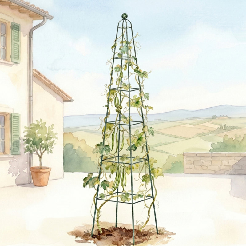 Treillis de jardin en métal avec pyramide en métal, 7,8 pi