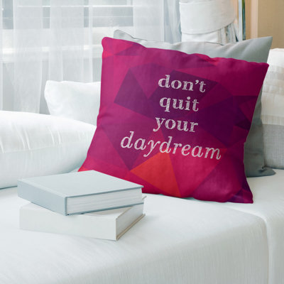 Faux gemme ne quitte pas votre oreiller de citation daydream