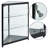 38" H - Black Fully Assembled Corner Display Case With LED Spotlights | Fully Assembled