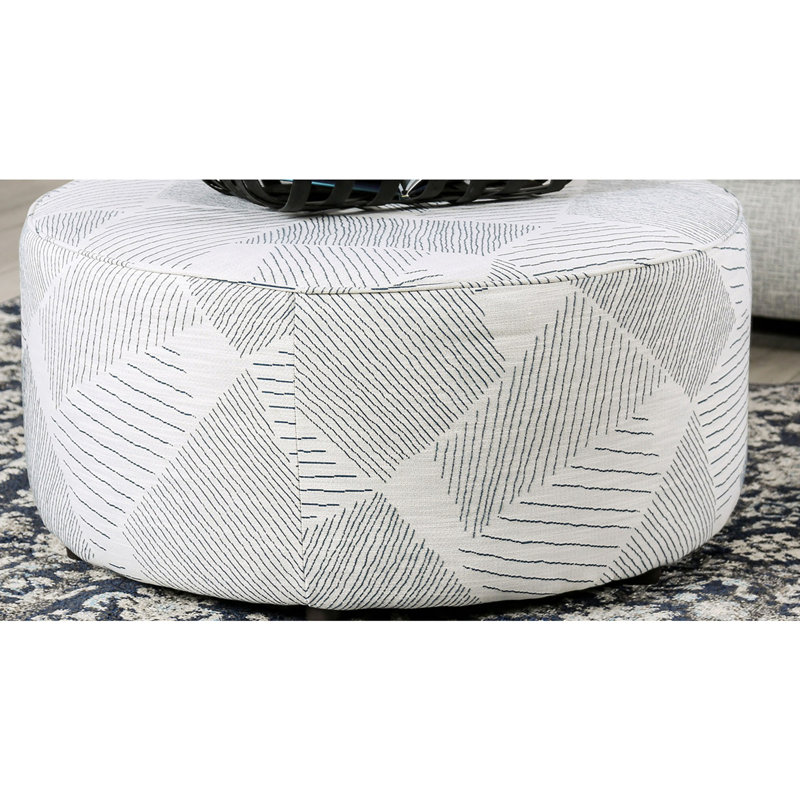 Repose-pieds rond de style transitionnel