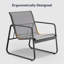 Ensemble de conversation d'extérieur pour 2 personnes avec chaises ergonomiques et table basse en verre pour patio, bord de piscine ou jardin-1022821629