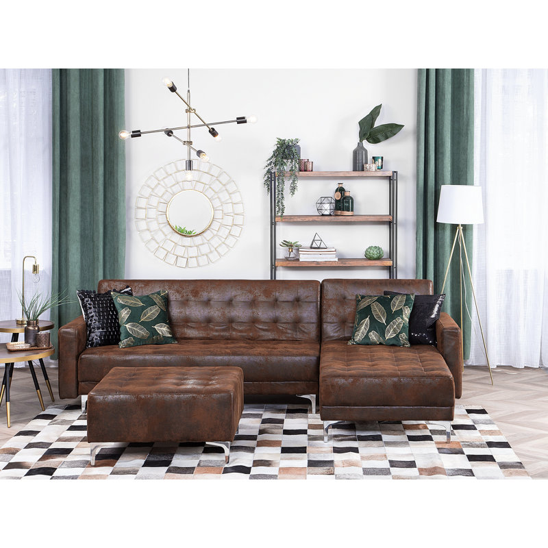 Petersburg 4 Seater Faux Leather Sofa Bed