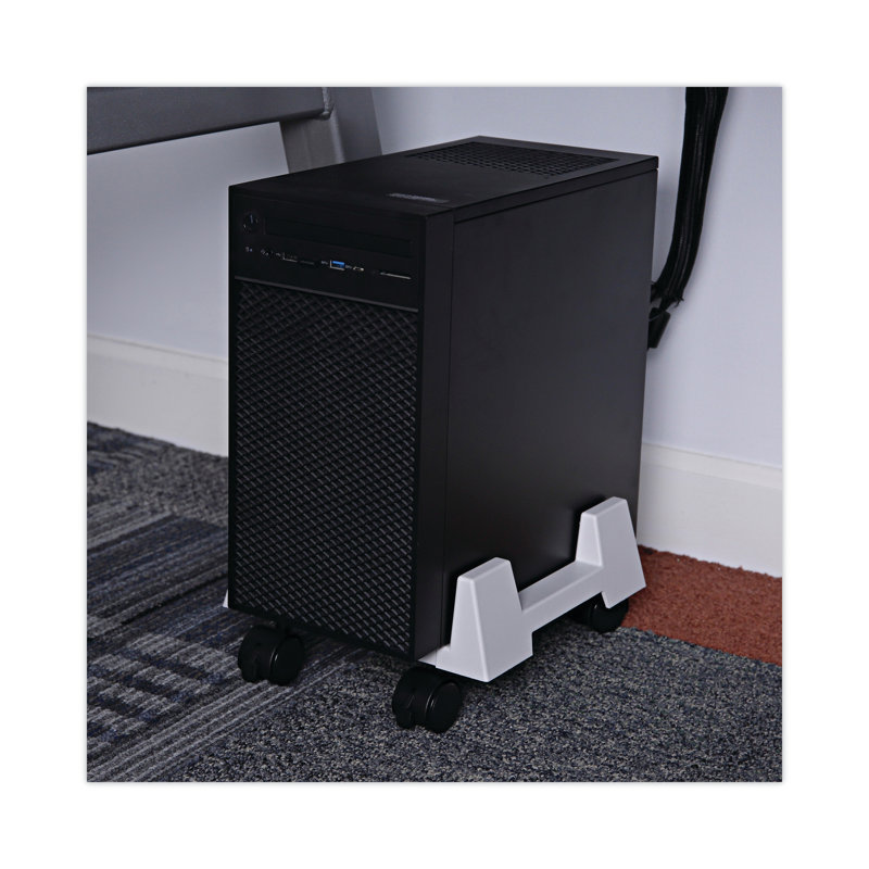 Innovera® Econo Mobile CPU Stand 5'' H x 8.75'' W AV Cart with Wheels
