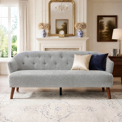 Modern 3seater Sofa 736 Tufted Upholstered Couch Comfy Upholstered Sofa