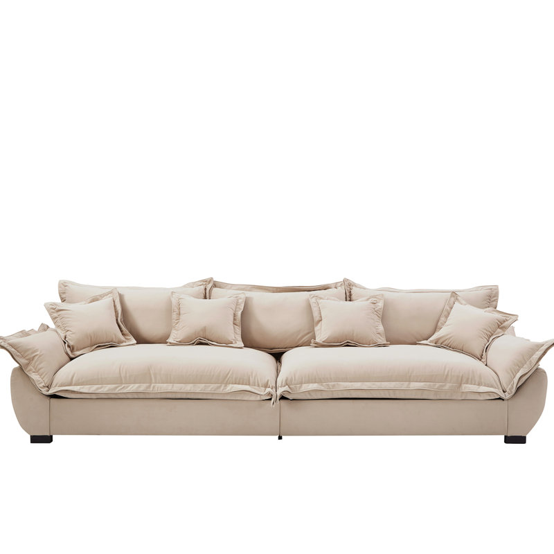 Voile de conception modulaire avec compartiments de rangement cachés, velours anti-boulochage et assemblage facile pour les coussins modulaires modernes à siège profond de la salle familiale, cadre de teinture