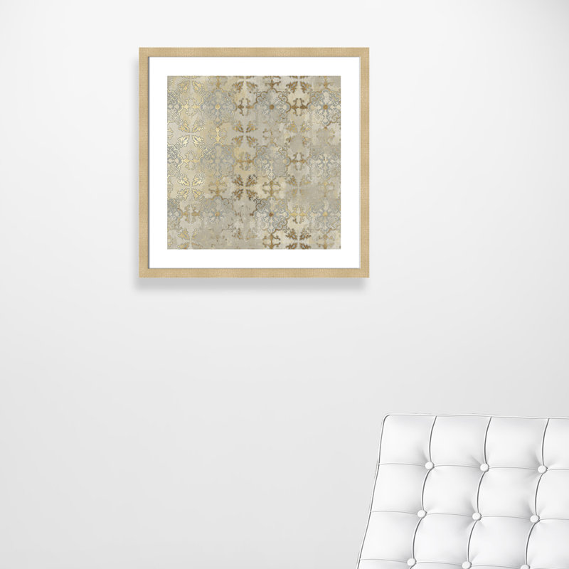 «Fleischer Golden Impressions III», reproduction sur papier encadrée, H 32,5 po x l 32,5 po x P 2 po, Champagne