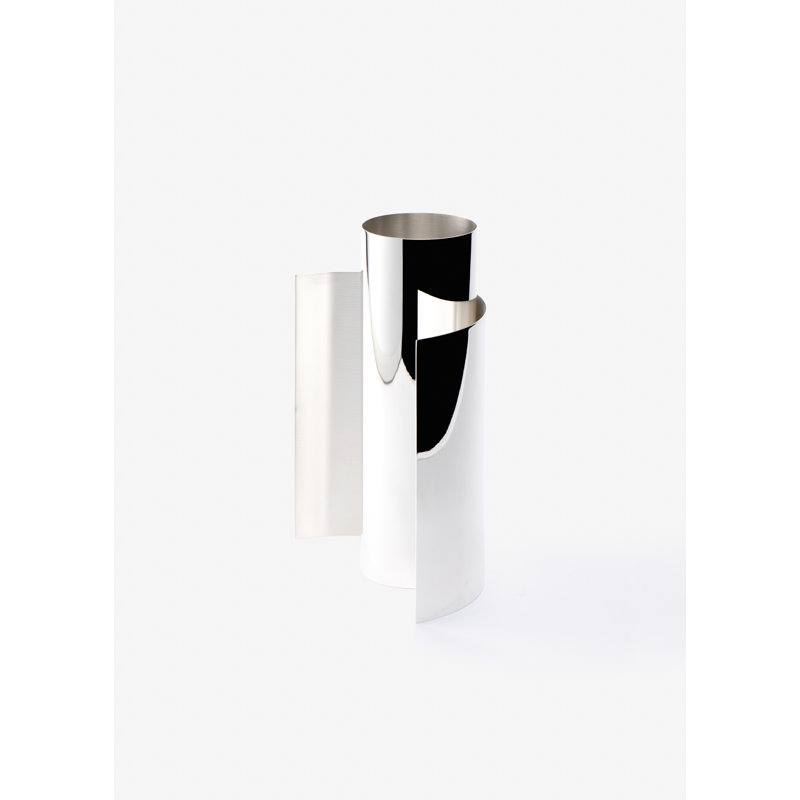 Around Silver Plated Table Vase, Silver/Gold